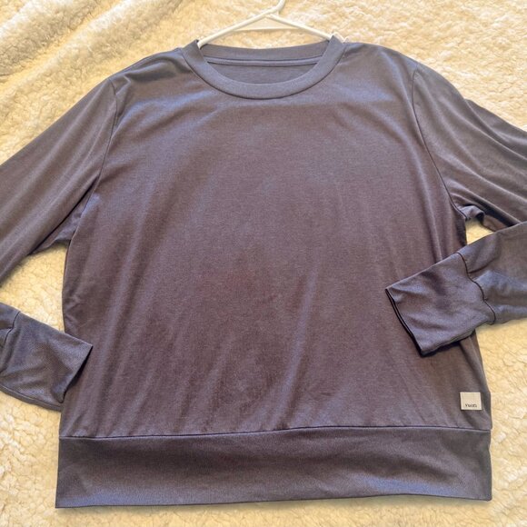 Vuori Women’s Daydream Crew Long Sleeve – Hazel Heather (Muted Purple) – Size Me - Picture 11 of 15